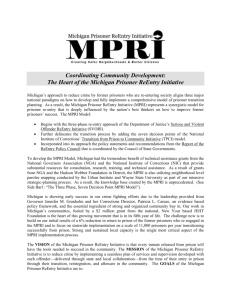 The Heart of the MPRI - Michigan Council on Crime and Delinquency