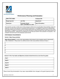 Performance Planning & Evaluation