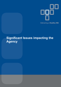 Significant Issues Impacting the Agency