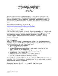 Research Participant Information - University of Rochester Medical