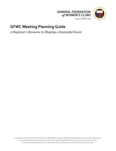 GFWC Meeting Planning Guide