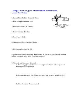 Finite geometric series worksheet picture