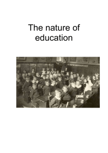 The nature of education