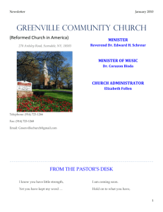 January - Greenville Community Church