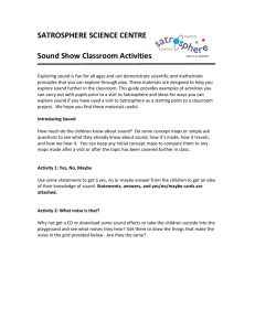 Sound Show Activities - Aberdeen Science Centre