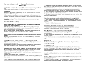 Mark10.1-12 - Bible Study Notes