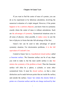 Chapter 16 Gauss' Law