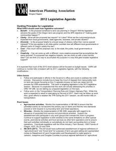 2012 Legislative Agenda