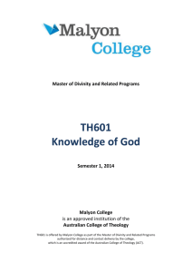 The Knowledge of God