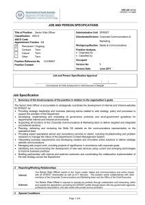 Job and Person Specification
