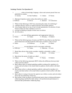 Sociology Practice Test Questions #2