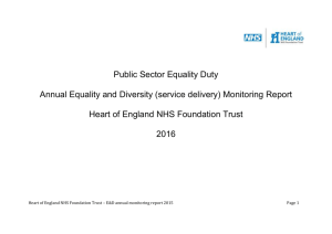 Public Sector Equality Duty Equality & Diversity Report 2016