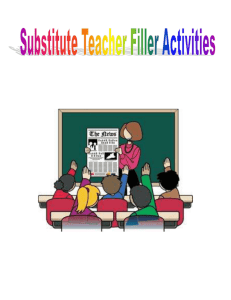 Filler Activities Form as many words as you can from the letters in