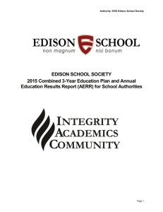 Edison School 2015 Combined 3 Year Education Plan and AERR