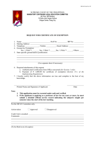 MCLE Form No. 09 - ChanRobles LawNet, Inc.