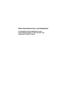 Sirtec International Corp. and Subsidiaries Consolidated Financial