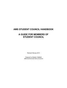 ams student council handbook