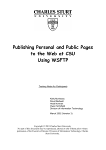 Using csusap for Web Publishing