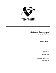 Appendix A - Fraser Health Authority