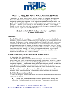 how to request additional waiver services
