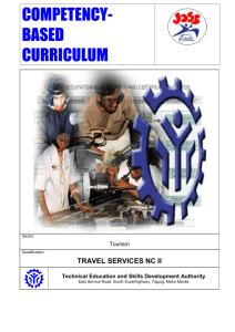 travel services – nc ii