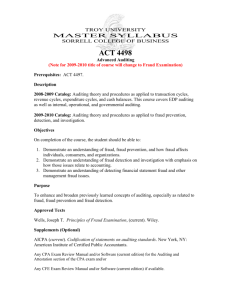 ACT 4498 - the Sorrell College of Business at Troy University