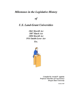 Milestones in the Legislative History