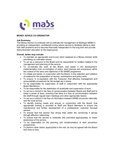 MONEY ADVICE AND BUDGETING SERVICE (MABS)