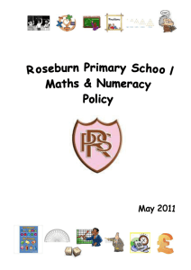 Maths Policy - Roseburn Primary School