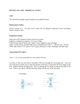 Convex Lenses Practice Worksheet