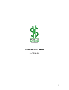 FDIC Money Smart-Financial Education Curriculum Writing a Check