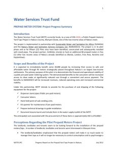 Project Achievements - Water Services Trust Fund