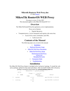 Mikrotik Routeros Web Proxy - MikroTik tutorial - jack78
