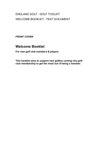 England Golf Welcome Booklet Text Word version