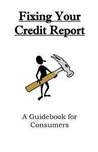 Fixing Your Credit Report
