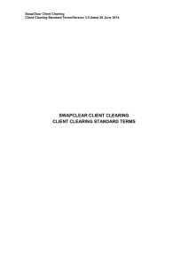SwapClear Client Clearing Standard Terms Version