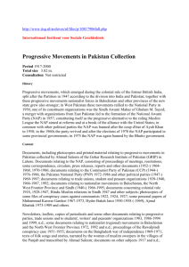 Progressive Movements in Pakistan Collection