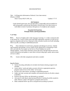 job description - Aiken HelpLine 211