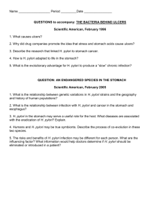 Bact behind ulcersSci Am 1996 Questions