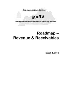 Roadmap for Revenue and Receivables