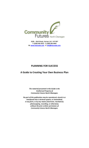 Why Write A Business Plan? - Community Futures of the North