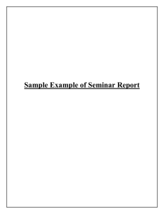 seminar report