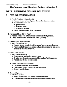 The International Monetary System - Chapter 3