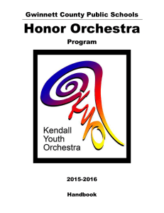 Honor Orchestra - Gwinnett County Public Schools
