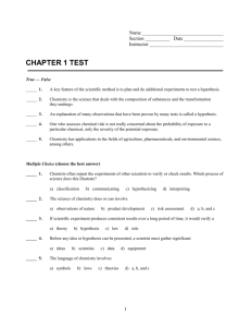chapter 1 test - Mr. Berger's Science Class