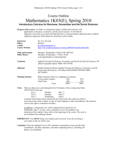 Course Outline - Department of Mathematics & Statistics | McMaster