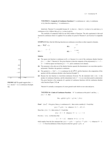 2.5 Continuity 91 THEOREM 9―Composite of Continuous Functions