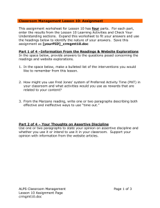 Lesson 10 assignment worksheet