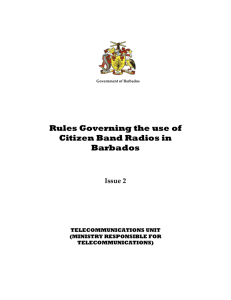 Rules Governing the use of Citizen Band (CB)