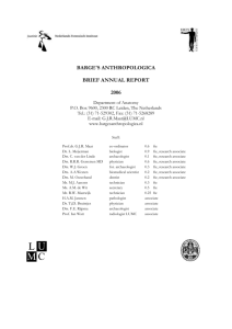 Annual Report 2006 - Barge's Anthropologica